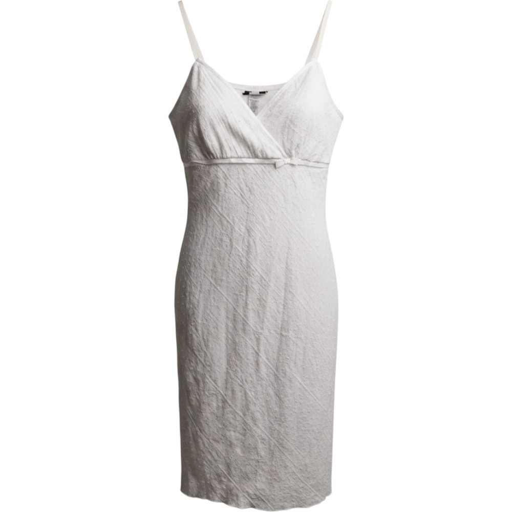 NWT White Cotton Swiss Dot Dress Plus Size 22W Sleeveless V-Neck Empire Waist